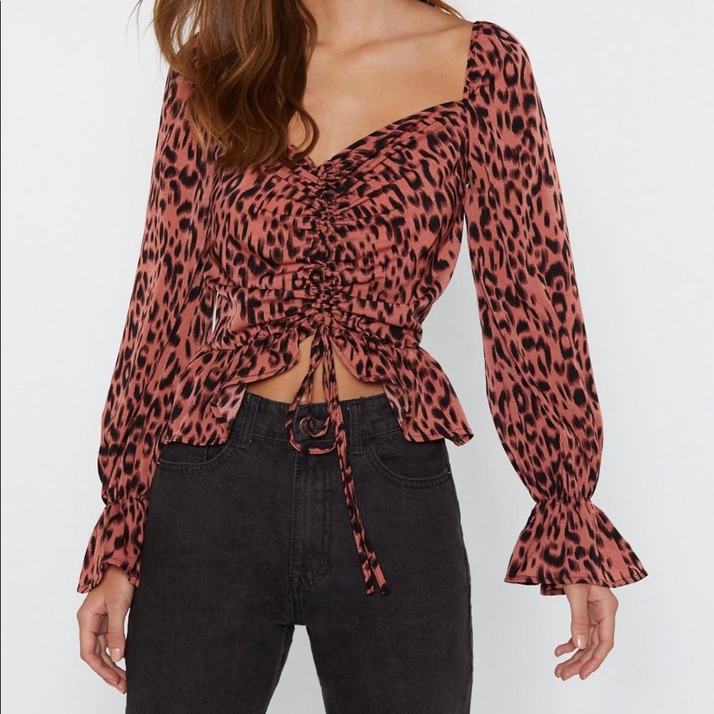 Nasty Gal Cheetah Print Shirt